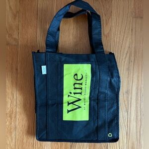 Whole Foods Reusable Wine Tote Bag 10.5”x9.5”